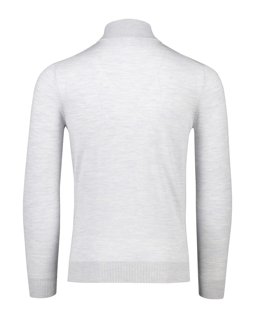 Born With Appetite trui grijs half zip gemêleerd