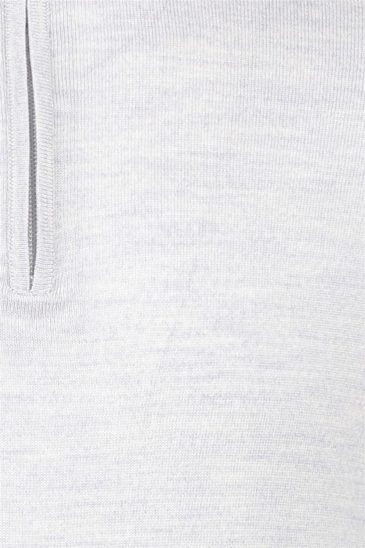 Born With Appetite trui grijs half zip gemêleerd