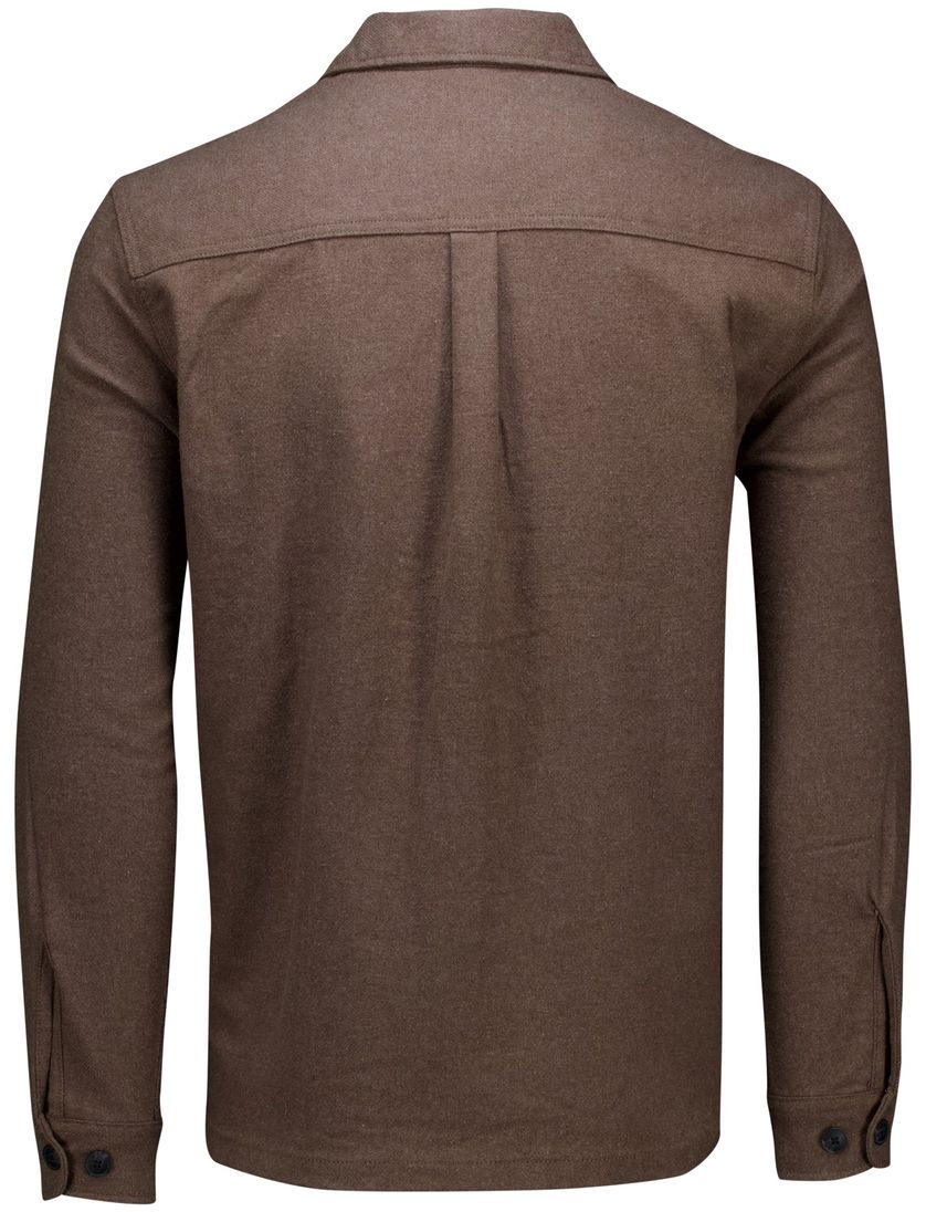 Jack & Jones overshirt bruin katoen comfort fit JP Raymond