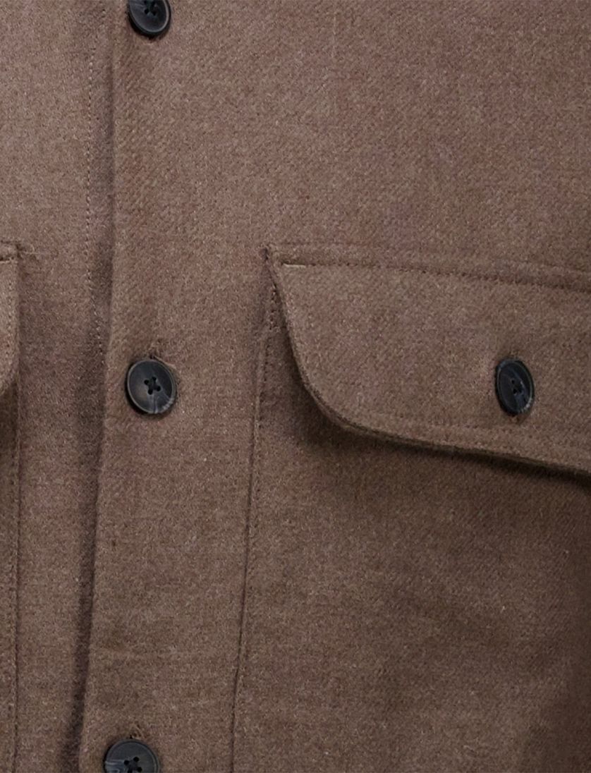 Jack & Jones overshirt bruin katoen comfort fit JP Raymond