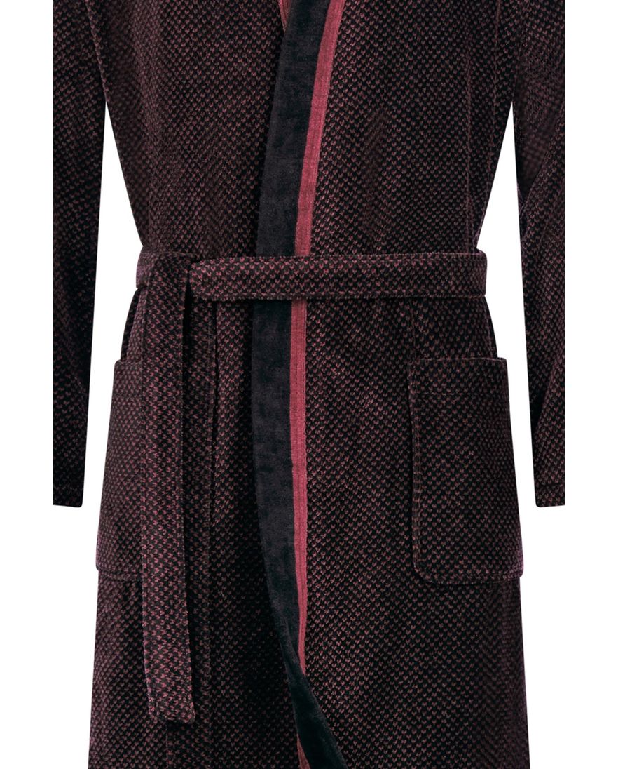 badjas Cawö rood zwart