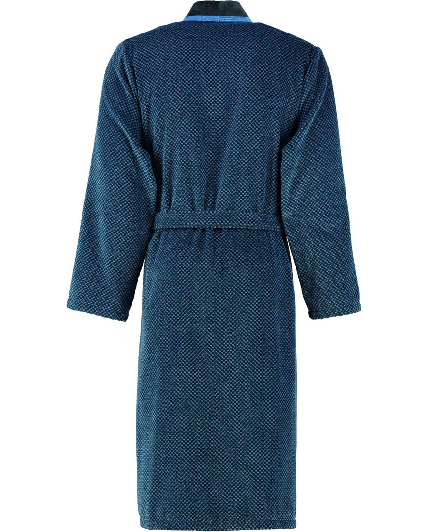 badjas Cawö blauw zwart katoen