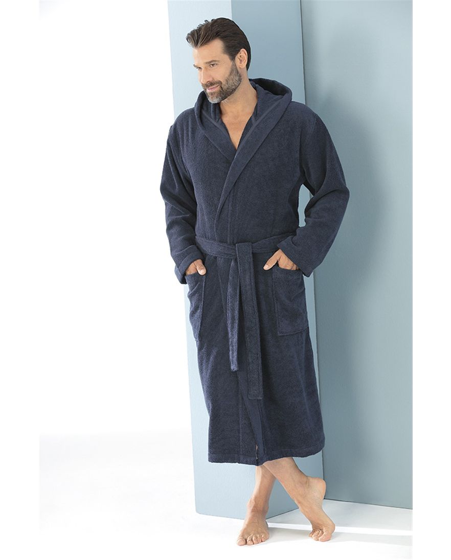 Blauwe Cawö badjas katoen