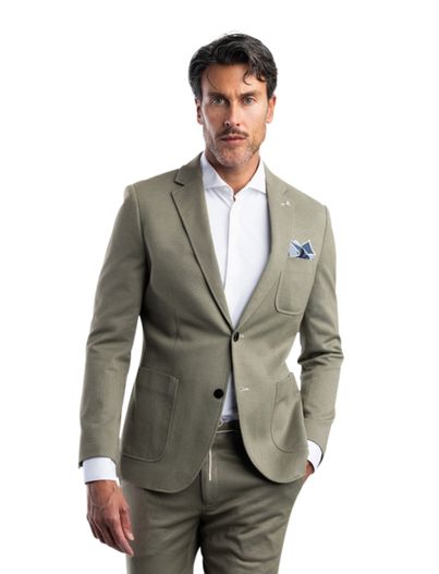 Blue Industry Blue Industry colbert groen katoen