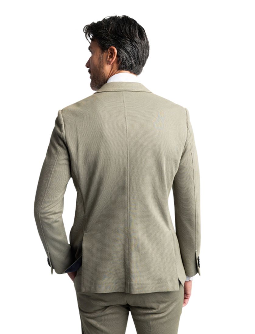 Blue Industry groen effen katoen colbert