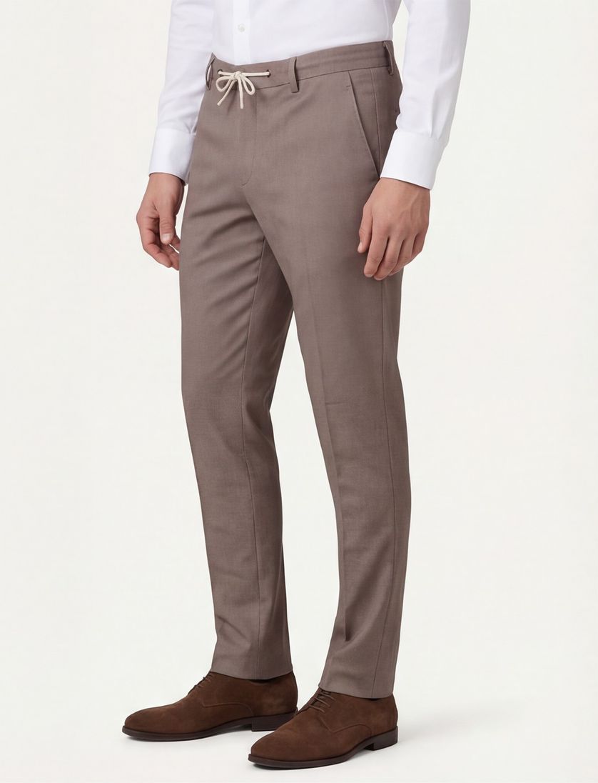 Blue Industry pantalon chino bruin elastische band