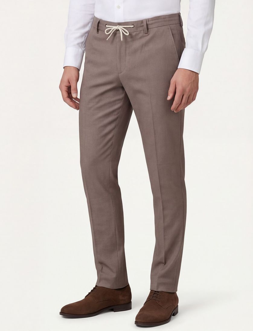 Blue Industry pantalon chino bruin elastische band