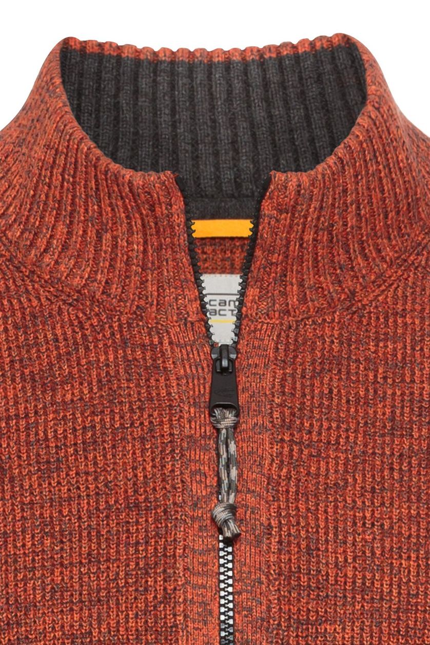 Camel Active half zip rood gemêleerd katoen