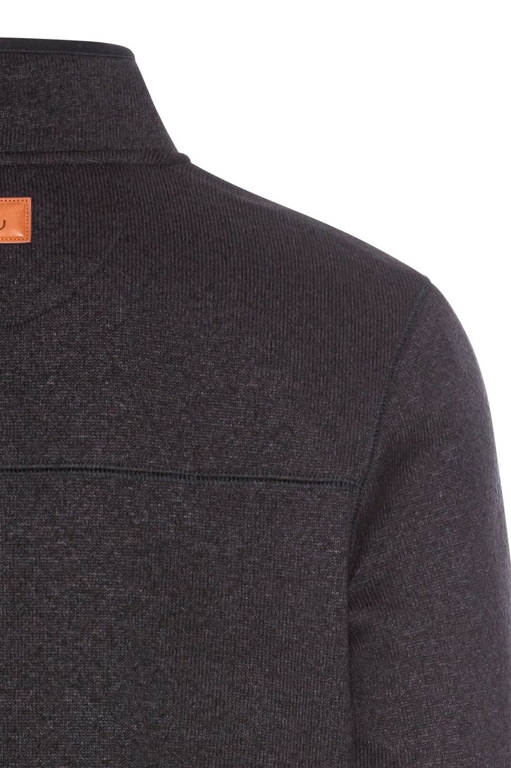 vest Camel Active donkerblauw effen wijde fit rits