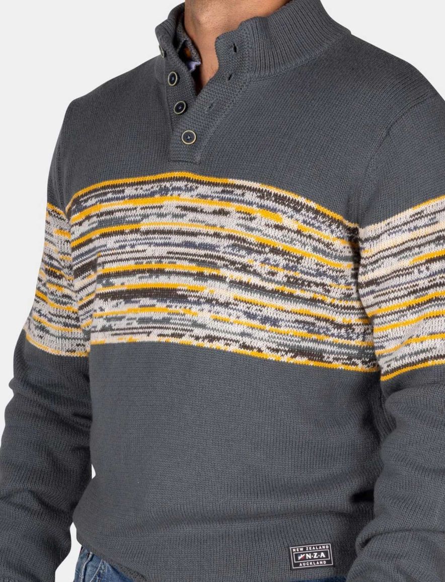 NZA trui met knopen Miles groen