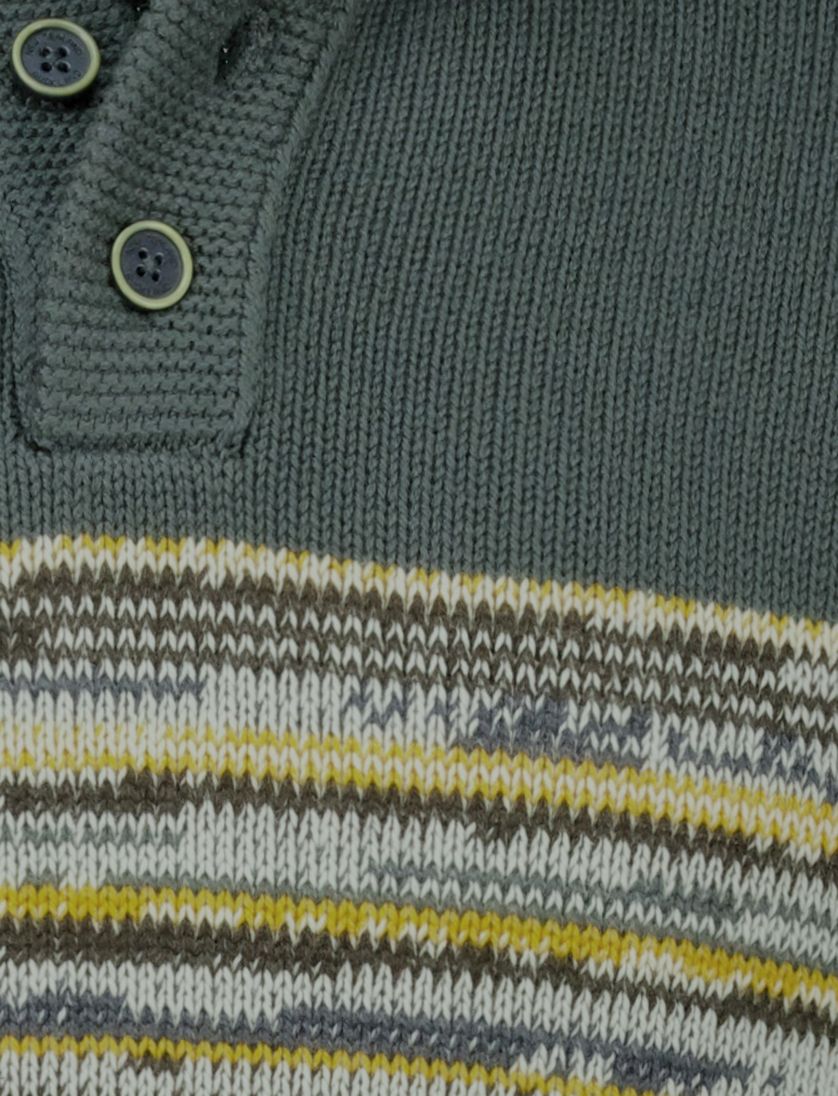 NZA trui met knopen Miles groen