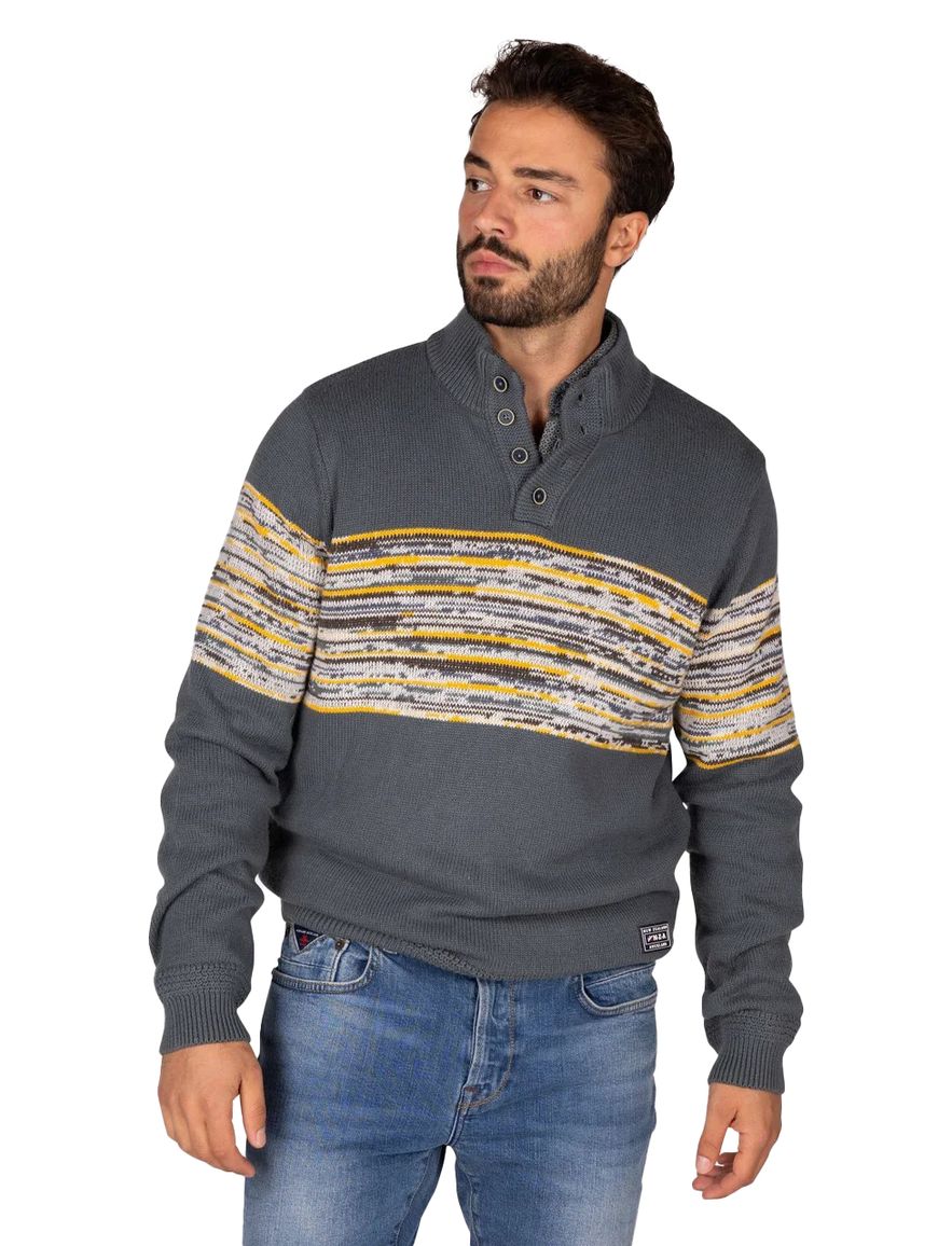 NZA trui met knopen Miles groen