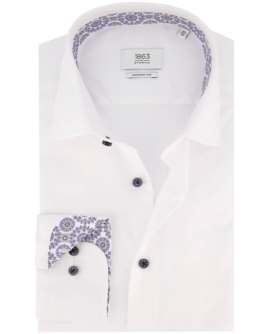 Eterna overhemd Comfort fit strijkvrij wit