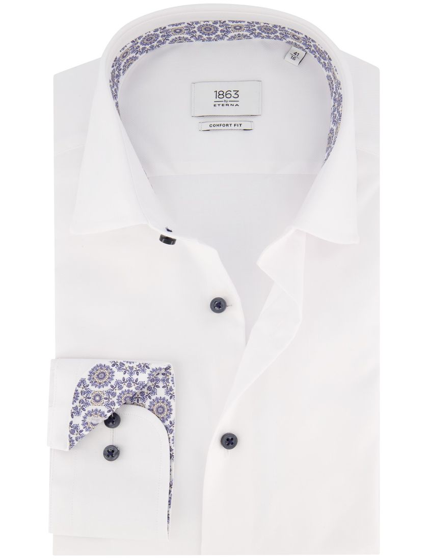 overhemd Eterna Comfort Fit strijkvrij wit