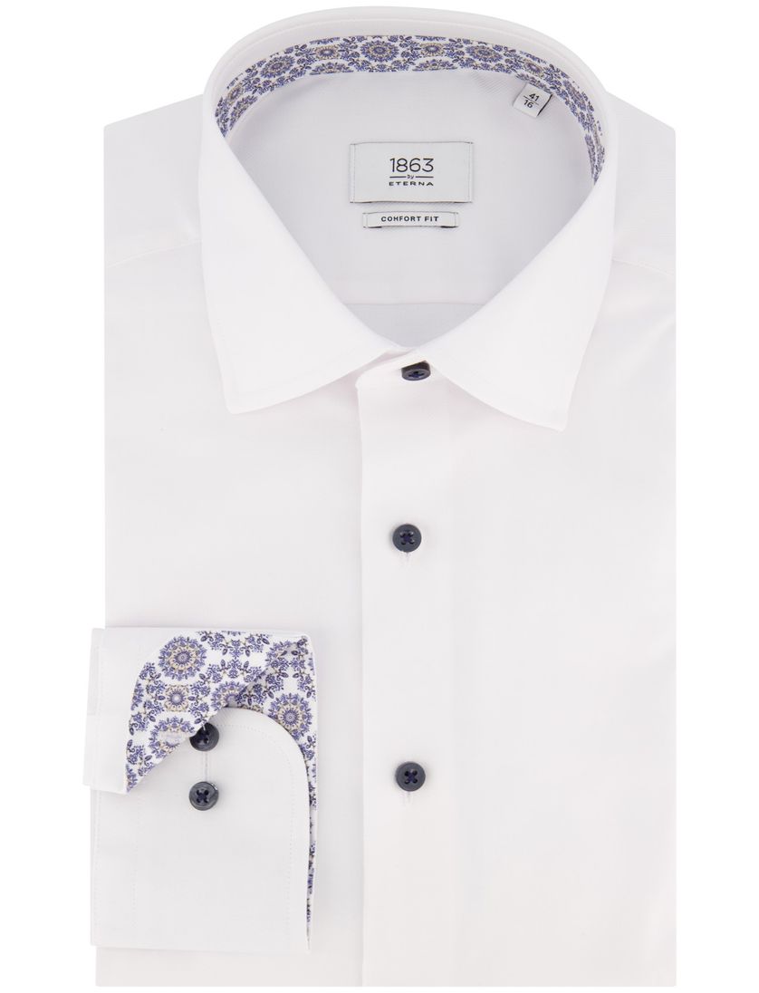 overhemd Eterna Comfort Fit strijkvrij wit