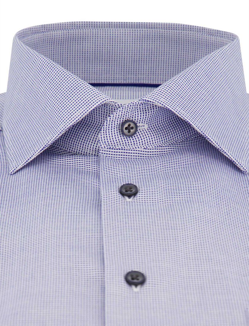 overhemd Eterna strijkvrij geprint borstzak