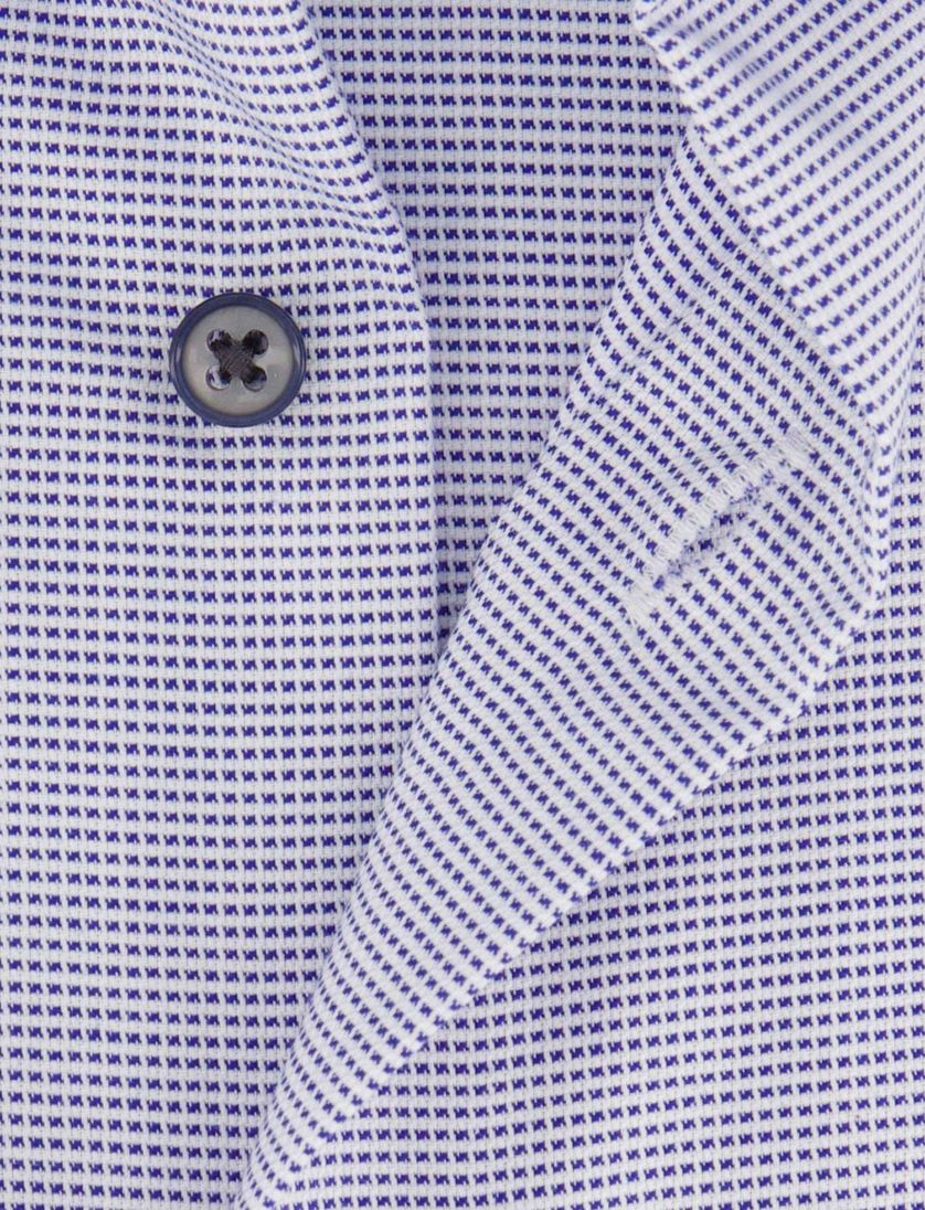 overhemd Eterna strijkvrij geprint borstzak