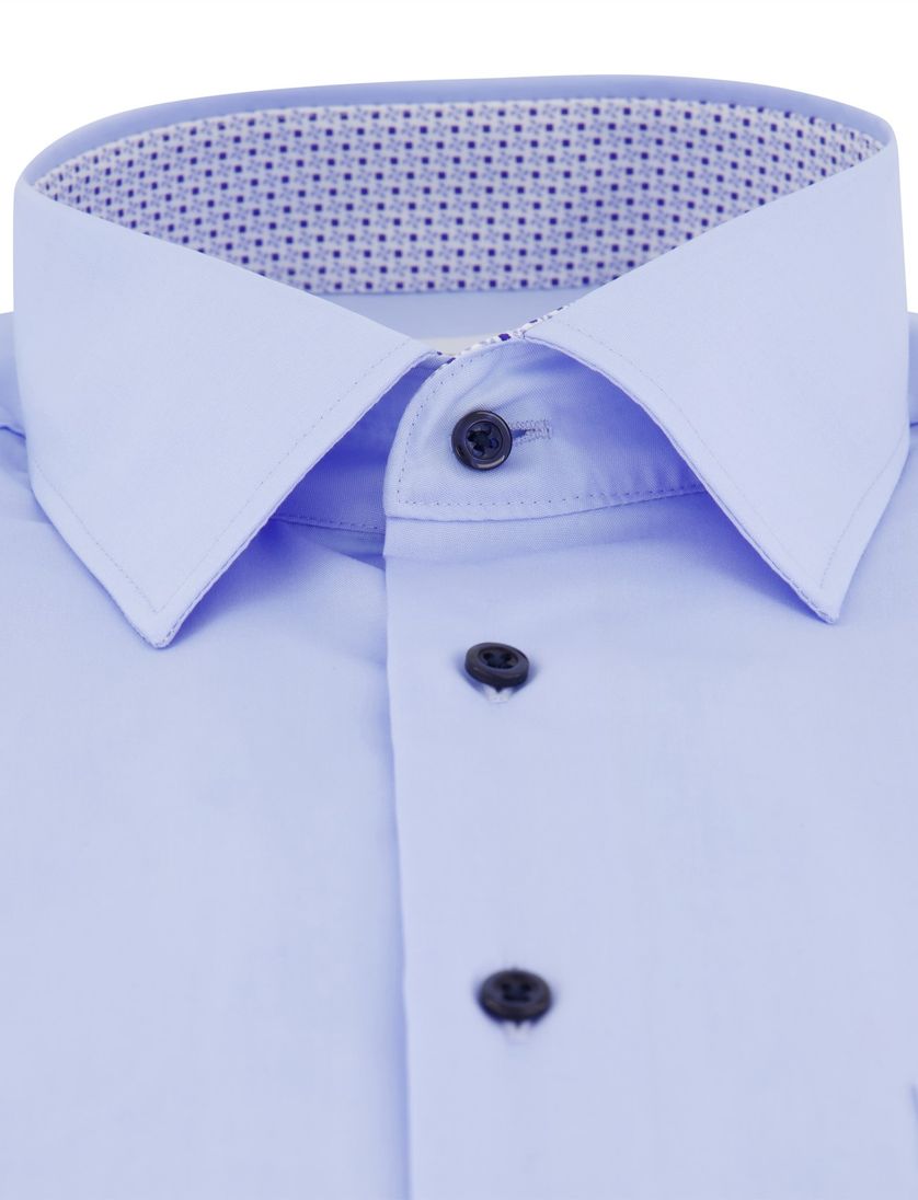 overhemd Eterna Comfort Fit blauw katoen