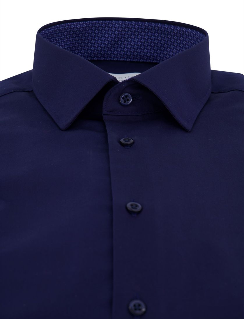 Eterna overhemd lange mouwen donkerblauw slim fit