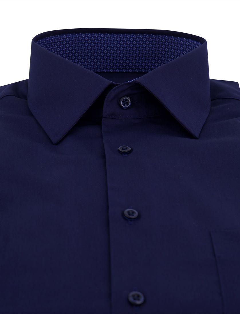 Eterna overhemd lange mouwen donkerblauw modern fit