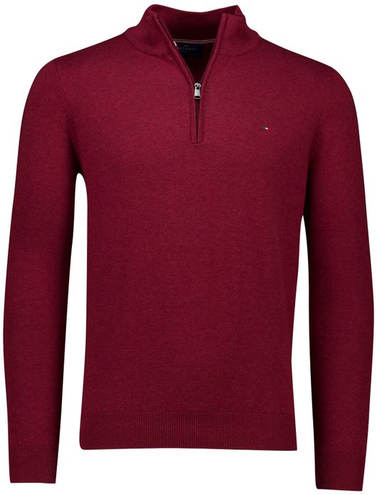Half zip trui Portofino rood