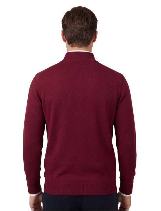 Half zip trui Portofino rood