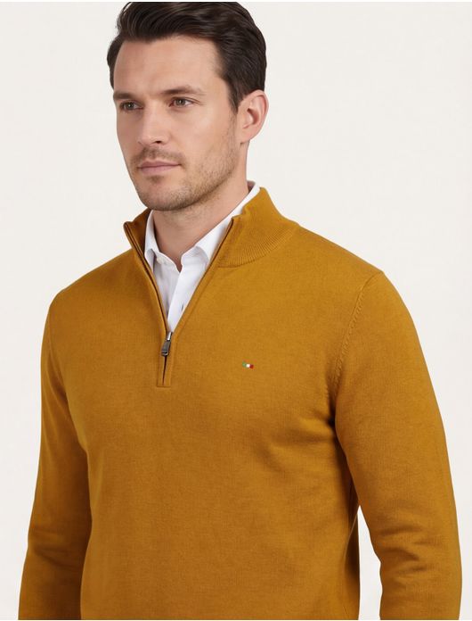 Half zip trui Portofino oker