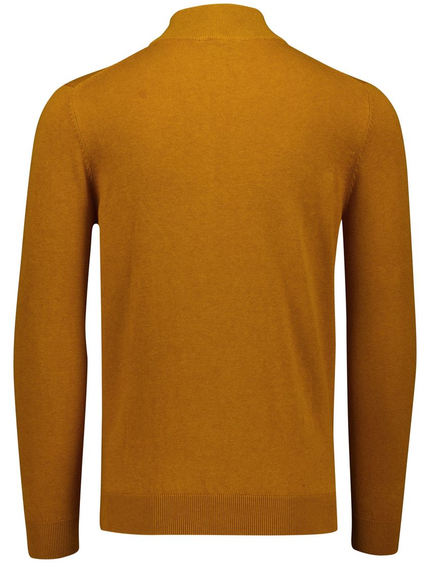 Half zip trui Portofino oker katoen