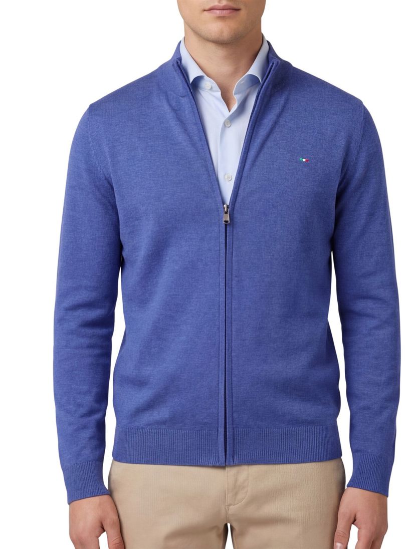 Portofino vest blauw gemeleerd
