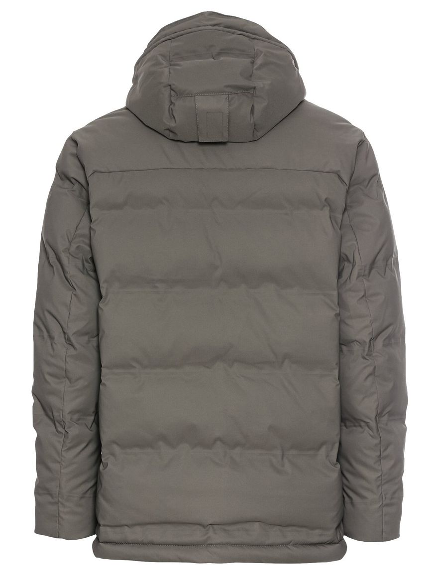 Camel Active Tussenjas effen grijs capuchon wijde fit