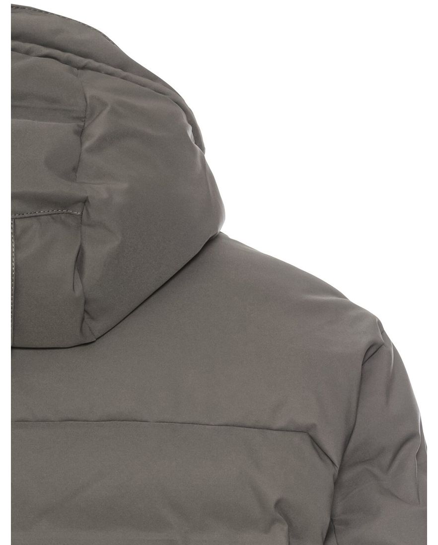 Camel Active Tussenjas effen grijs capuchon wijde fit