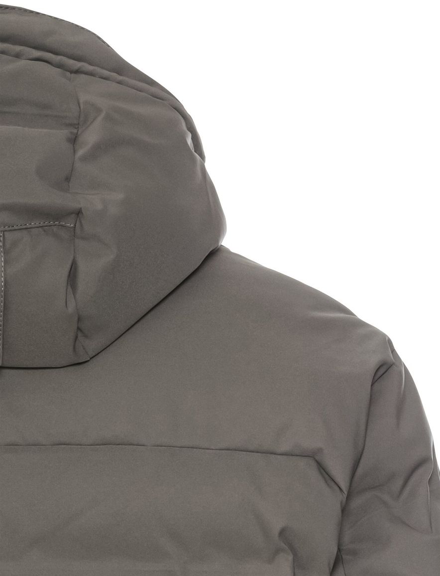 Camel Active Tussenjas effen grijs capuchon wijde fit