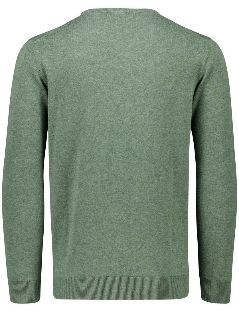 katoenen trui Portofino Rince effen groen normale fit