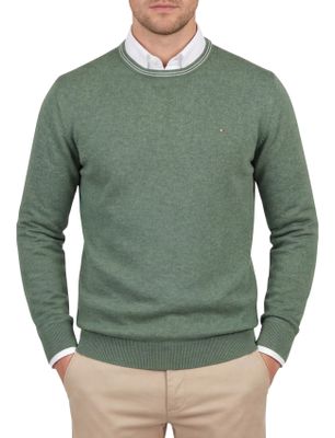 Portofino katoenen trui Portofino Rince effen groen normale fit