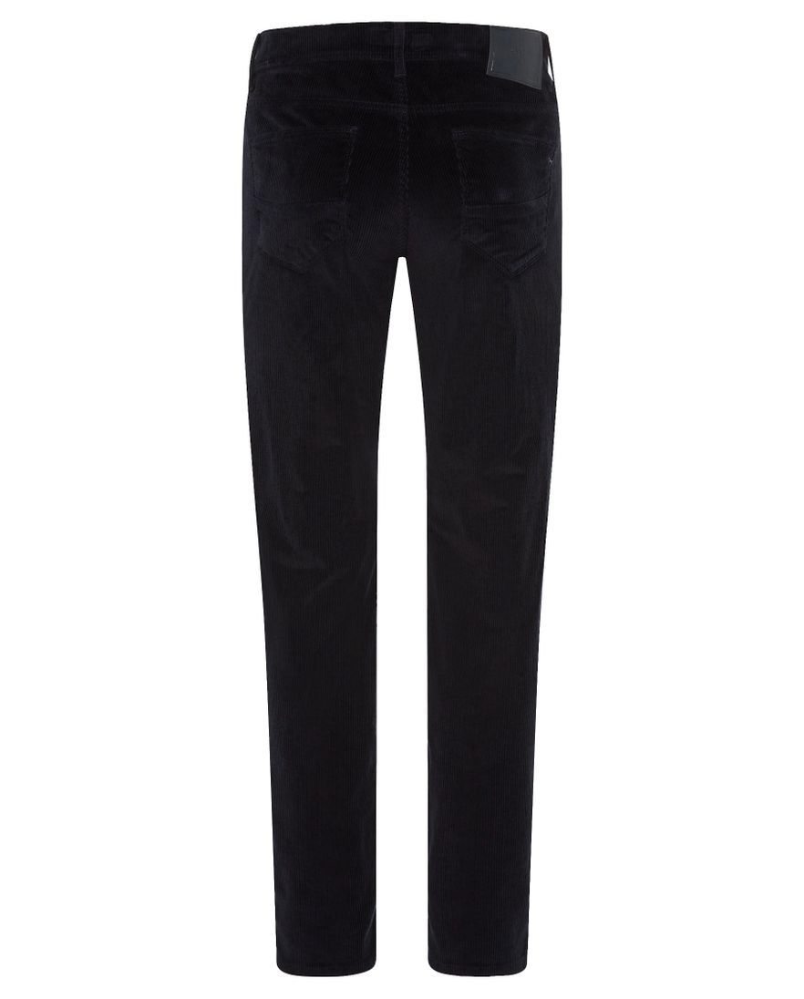 Brax broek 5-pocket ribstof effen donkerblauw