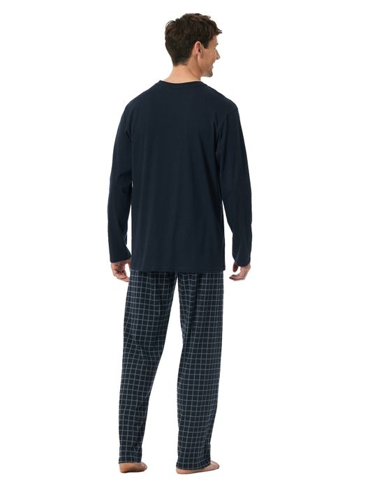 Pyjama donkerblauw Schiesser