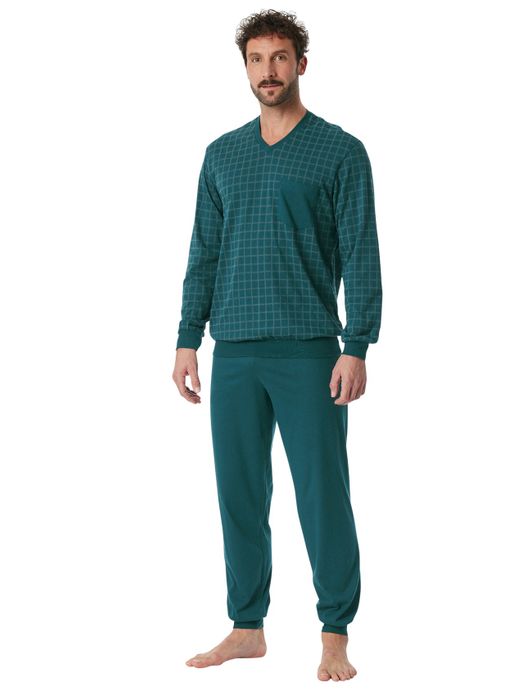 Pyjama groen Schiesser