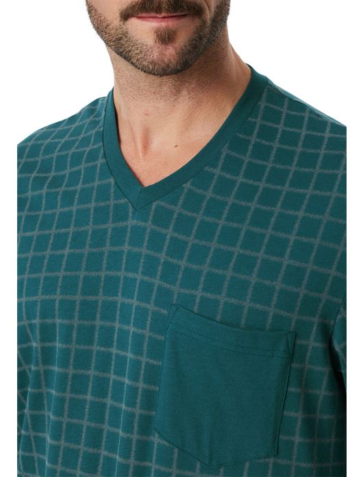 Pyjama groen Schiesser