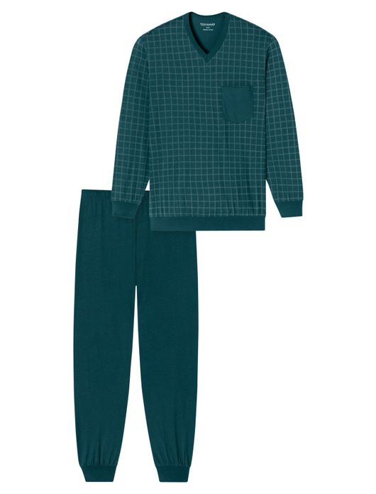 Pyjama groen Schiesser