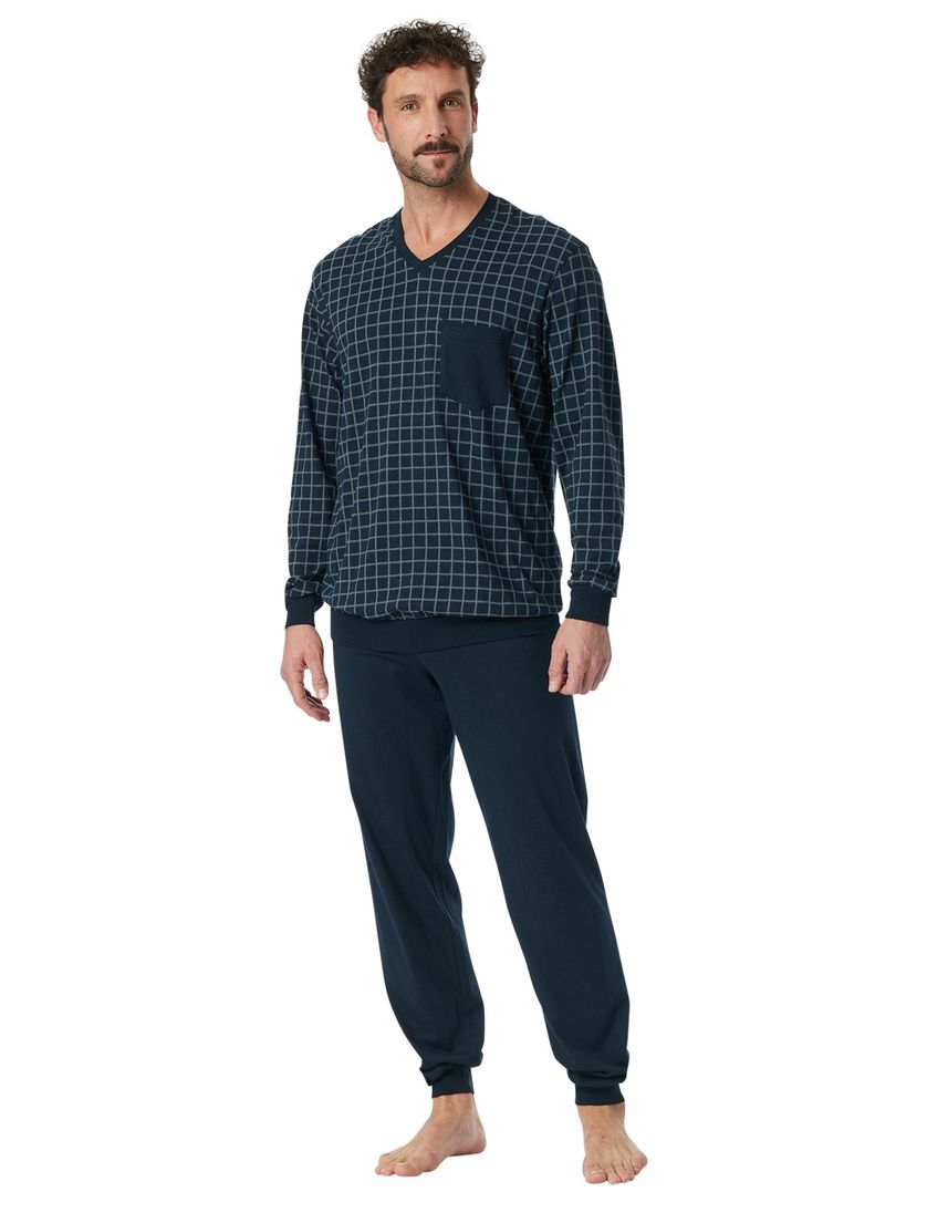 Pyjama Schiesser navy normale fit