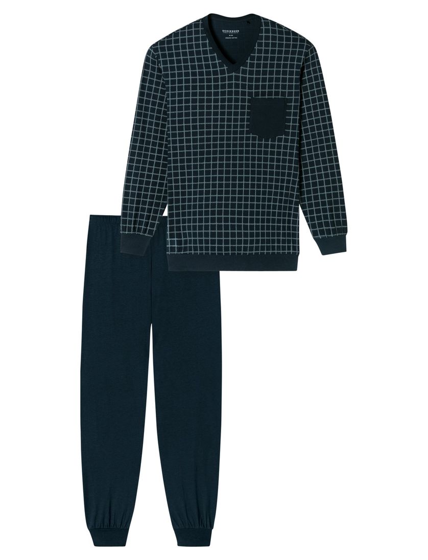 Pyjama Schiesser navy normale fit