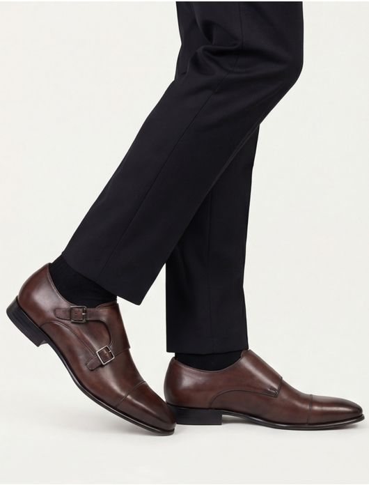 Van Bommel nette schoenen bruin gesp