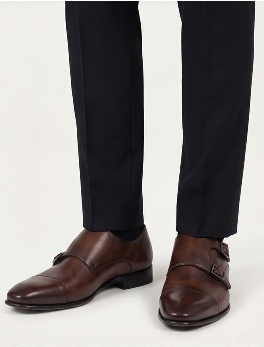 Van Bommel nette schoenen bruin gesp