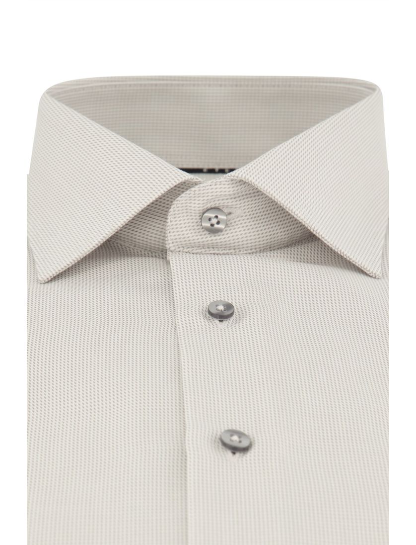 Eterna overhemd Comfort Fit borstzak beige strijkvrij