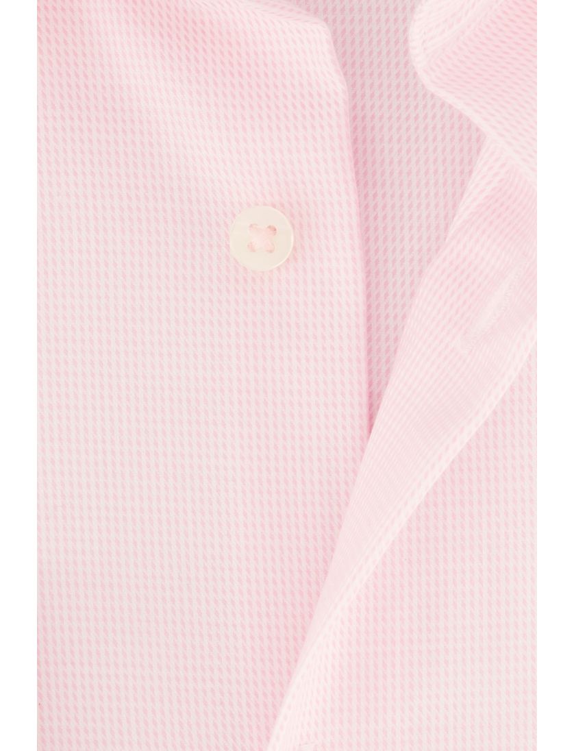 overhemd Eterna roze met borstzak strijkvrij