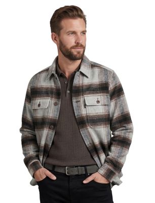 Vanguard Overshirt Vanguard bruin geruit normale fit borstzakken