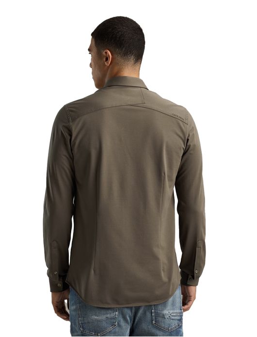 Cast Iron overhemd groen effen