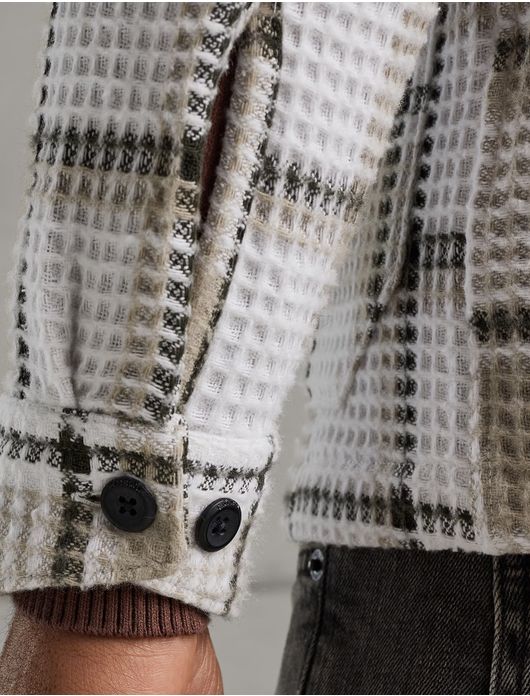 Cast Iron overshirt creme geruit