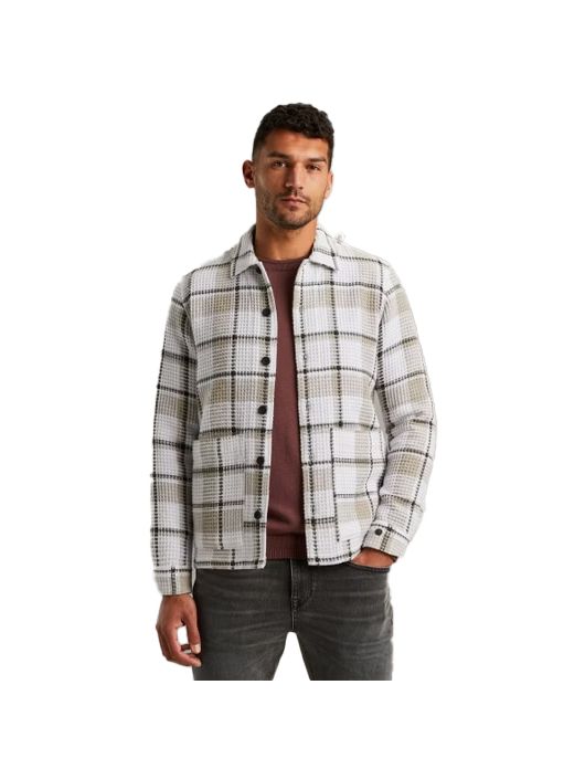 Cast Iron overshirt creme geruit