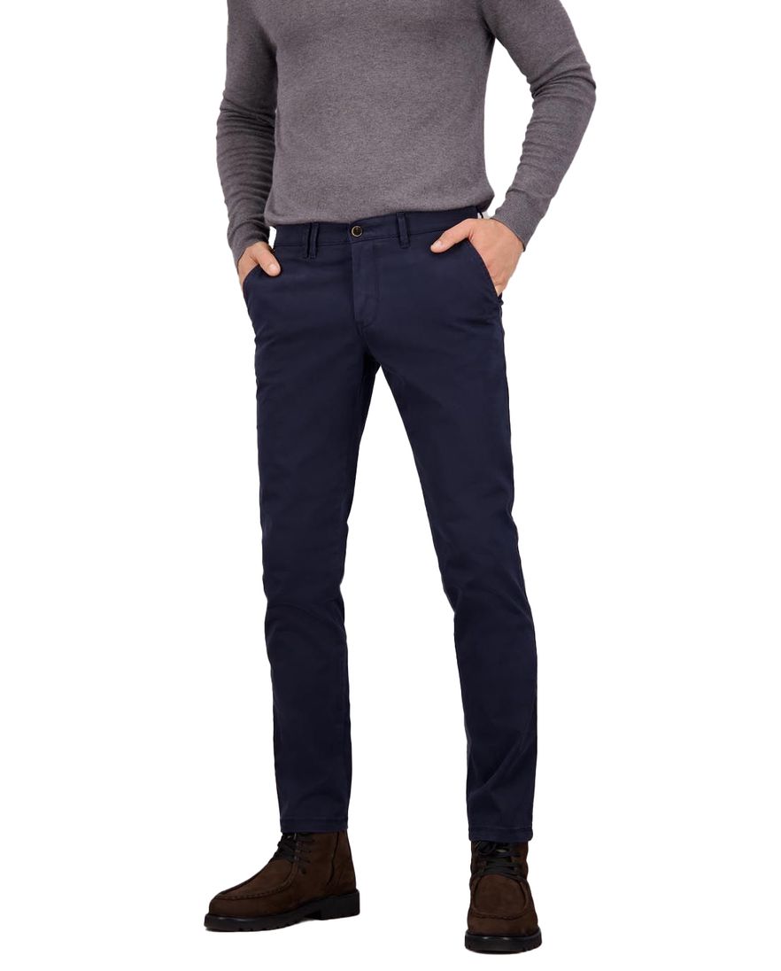 Gardeur pantalon Seven slim Fit navy katoen